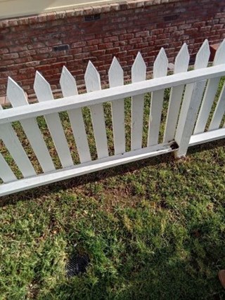 Fence repair before