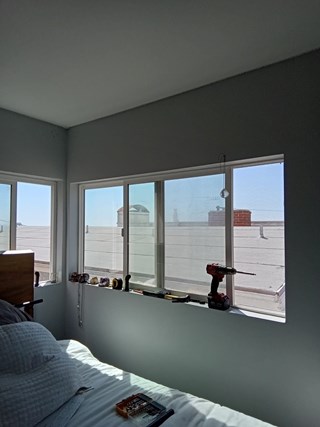 Before curtain rod installation
