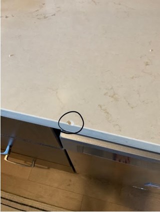 Counter top Repair  Before  in Denver