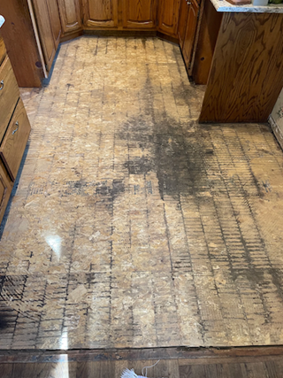 Before: kitchen floor installation