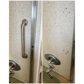 Shower grab bar installation