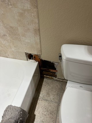 Drywall patch, tile repair, splash guard, base molding