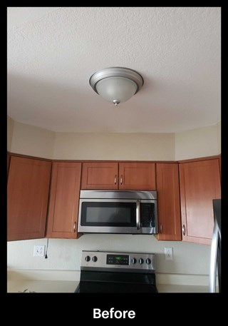 Kitchen Light Fixture Replacement Ace Handyman Services Before