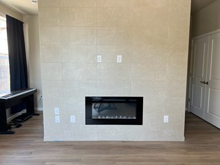 TV & Mantel Installation Before - Ace Handyman Services Denver 