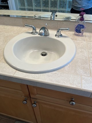 Bathroom Faucet Replacement Before - Ace Handyman Services Denver 