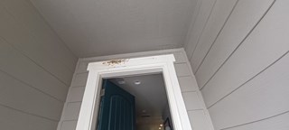 Door Trim Repair Before - Ace Handyman Services Denver