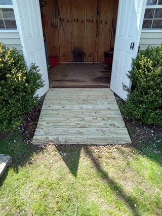 Shed Ramp Installation
