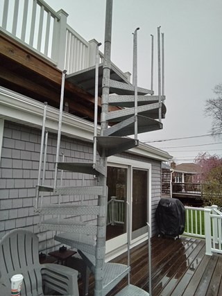 Ace Handyman Services Spirial Stair Case Project in Clinton, CT