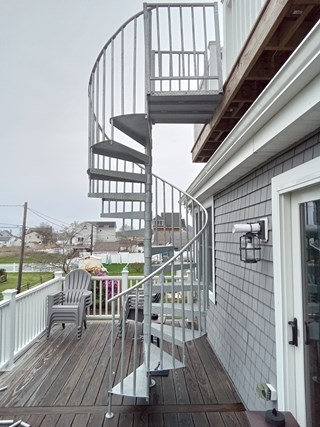 Ace Handyman Services Spirial Stair Case Project in Clinton, CT