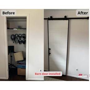 Barn door installation