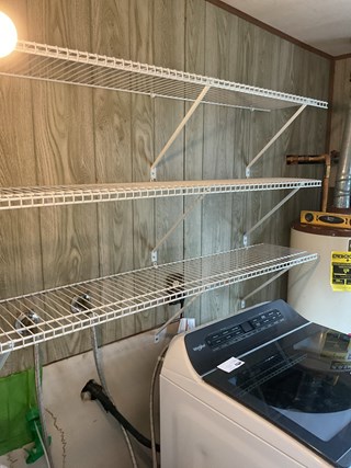 Upgraded shelving