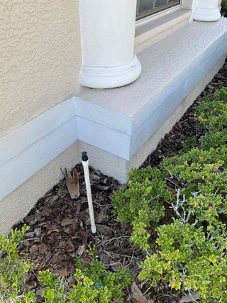 Exterior repair that was cleaned and then repainted 
