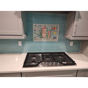 Mosaic Backsplash After