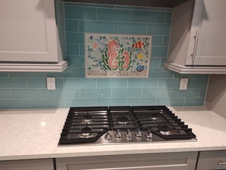 Mosaic Backsplash After