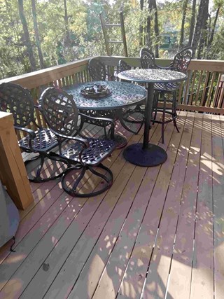 Ace Handyman Services Jax Beach Deck Stain Before San Marcos Jacksonville FL