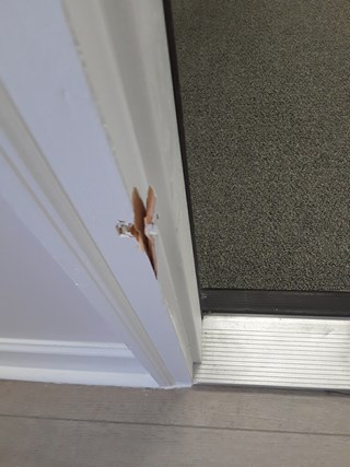 Interior Door Jamb Repair Before Ace Handyman Services Jax Beach Jacksonville FL