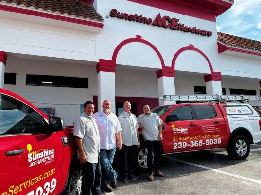 Ace Handyman Services Marco Island team outside Ace Store