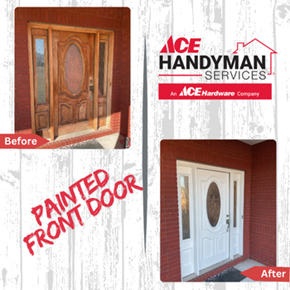 Fresh paint on Front Door