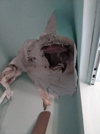 Ace Handyman closet ceiling repair before photo in Port St. Lucie, FL