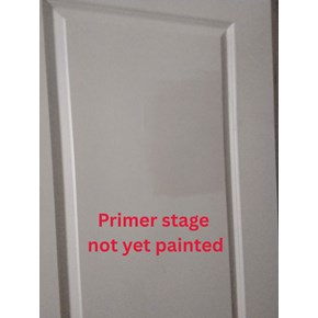 Ace Handyman door repair Project - primer stage in Port St. Lucie, FL