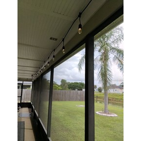Ace Handyman Services string light hanging Project in Port St. Lucie, FL
