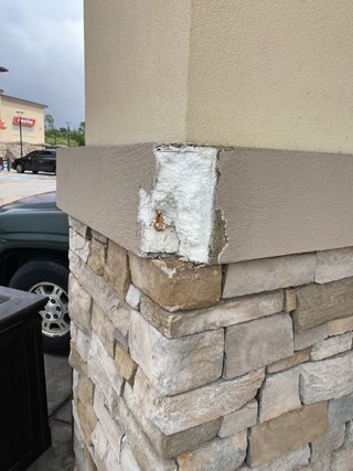 Ace Handyman stucco repair before photo in Port St. Lucie, FL