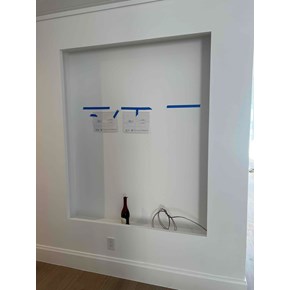 Ace Handyman Services wine wall installation before photo in Port St. Lucie, FL