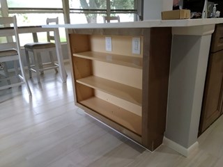 Ace Handyman Services custom built kitchen island bookshelf after photo  in Port St. Lucie, FL