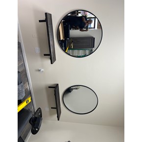 Ace Handyman Services mirror and shelf hanging Project in Port St. Lucie, FL