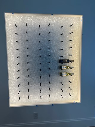 Ace Handyman Services wine wall installation after photo in Port St. Lucie, FL