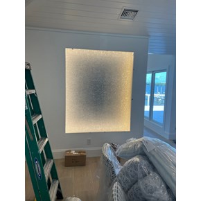 Ace Handyman Services wine wall installation progress photo in Port St. Lucie, FL