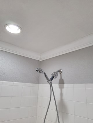 Bathroom after drywall repair