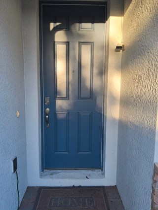 Front door glass insert installation in Nokomis, FL