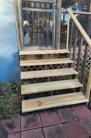 Deck Stairs Repair After