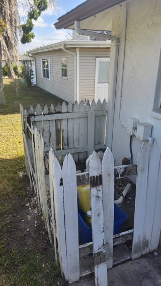 Fence Repair Before