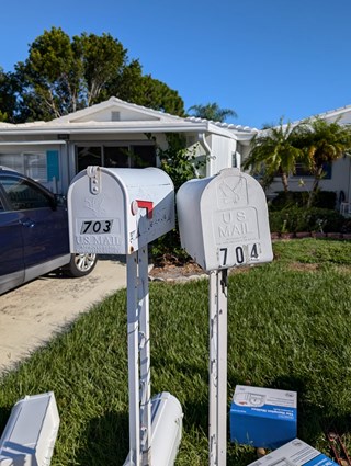 Mailboxes before replacement