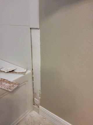 Small tile repair before