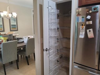Custom Built Pantry Door with Rack