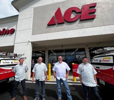 Ace Handyman Services SOuthwest Florida Team in front of Ace Store