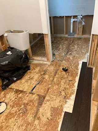 basement bathroom renovation snellville georgia - before handyman