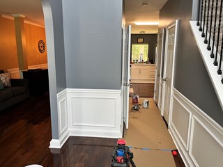 drywall installation batten accent wall snellville georgia - after handyman