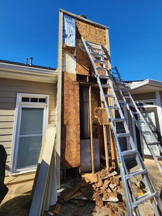 Siding Repair Before