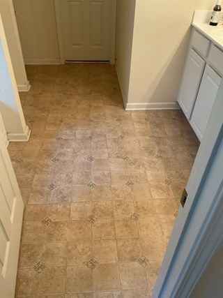 Master Bath LVP Flooring Installed, Gainesville GA Before