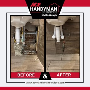 Commercial tile repair job in Milledgeville, Ga - 33.08099029550391, -83.22852158824556