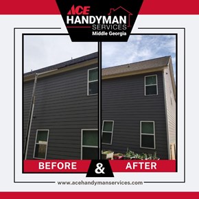 Ace Handyman Services Gutter and Fascia Repair Project in Macon, Ga - 32.74195465436772, -83.68363806127803