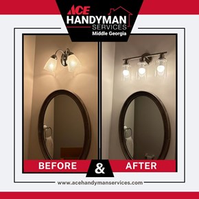 Ace Handyman Services - Light Fixture Installation Project in Perry, Ga - 32.42539199613674, -83.76690627478187