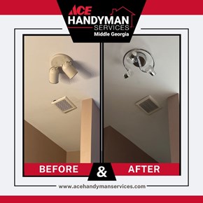 Ace Handyman Services - Light Fixture Installation Project in Perry, Ga - 32.42539199613674, -83.76690627478187