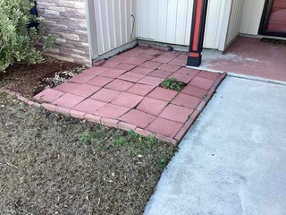 Paver Walkway Repair Before