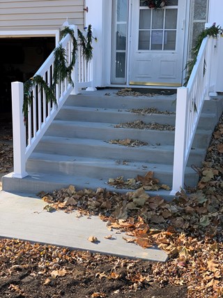 Ace Handyman services DuPage New PVC Handrail Installation