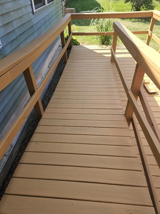 Ace Handyman Services Project Stain Wood Deck in Urbana, IL